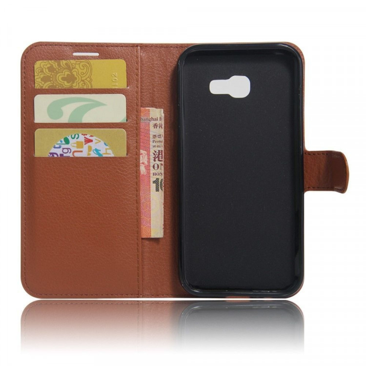 Чехол с визитницей для Samsung Galaxy A7 (2017) SM-A720F (коричневый)