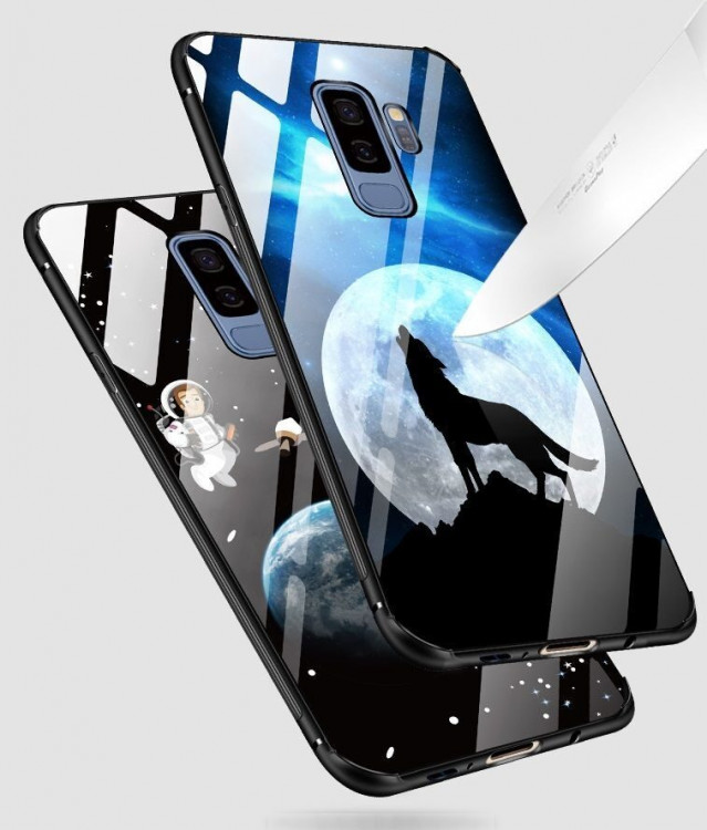 Чехол-накладка для Samsung Galaxy S9 SM-G960 (Night Along Wolf)