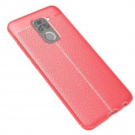 Чехол-накладка Litchi Grain для Xiaomi Redmi Note 9 (красный)