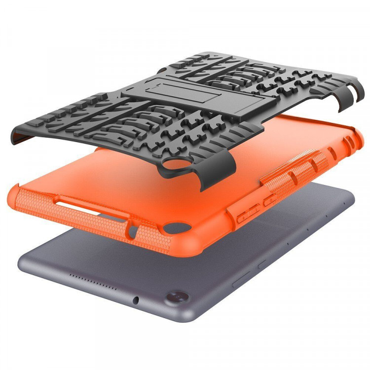 Чехол Hybrid Armor для Huawei MediaPad M5 Lite 8 / Honor Pad 5 8.0 (черный + оранжевый)