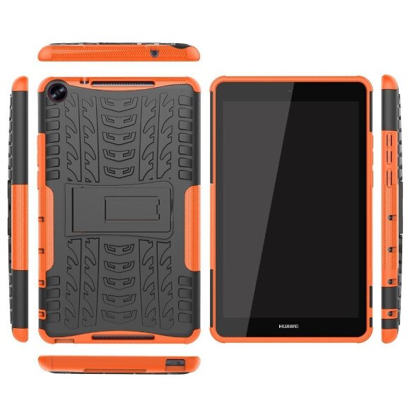 Чехол Hybrid Armor для Huawei MediaPad M5 Lite 8 / Honor Pad 5 8.0 (черный + оранжевый) Чехол Hybrid Armor для Huawei MediaPad M5 Lite 8 / Honor Pad 5 8.0 (черный + оранжевый)