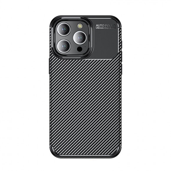 Чехол Carbon Texture Shockproof для iPhone 15 Pro Max (черный) Чехол Carbon Texture Shockproof для iPhone 15 Pro Max (черный)