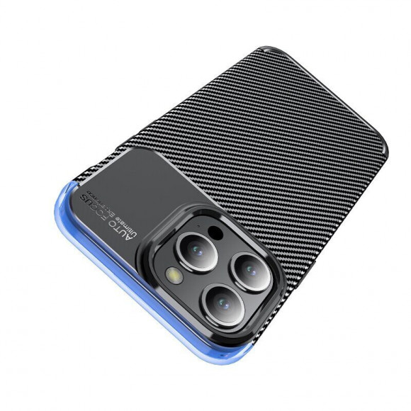 Чехол Carbon Texture Shockproof для iPhone 15 Pro Max (черный) Чехол Carbon Texture Shockproof для iPhone 15 Pro Max (черный)