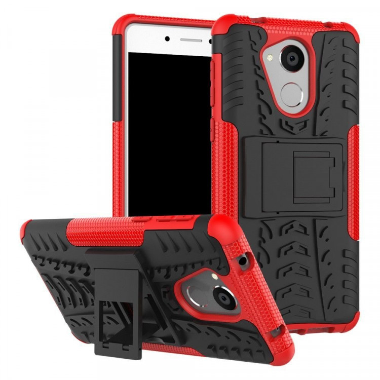 Чехол Hybrid Armor для Huawei Enjoy 6s / Huawei Honor 6c (черный + красный)