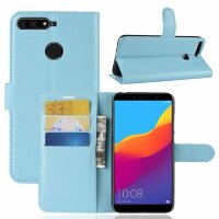 Чехол с визитницей для Huawei Y6 Prime (2018) / Honor 7A / Honor 7C (AUM-L41) / Honor 7A Pro (AUM-L29) (голубой)