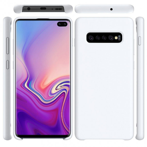 Силиконовый чехол Mobile Shell для Samsung Galaxy S10+ (Plus) (белый) Силиконовый чехол Mobile Shell для Samsung Galaxy S10+ (Plus) (белый)