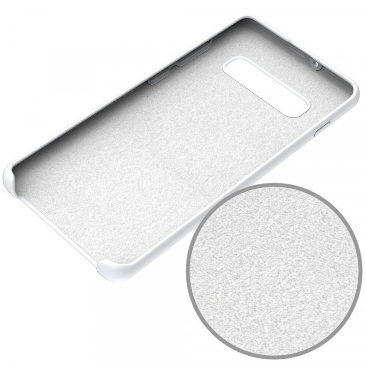 Силиконовый чехол Mobile Shell для Samsung Galaxy S10+ (Plus) (белый)