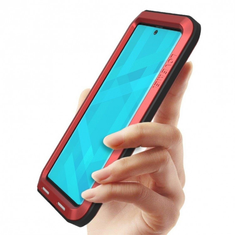 Гибридный чехол LOVE MEI для Samsung Galaxy Note 10 (красный)