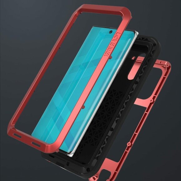 Гибридный чехол LOVE MEI для Samsung Galaxy Note 10 (красный) Гибридный чехол LOVE MEI для Samsung Galaxy Note 10 (красный)