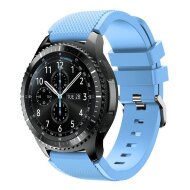 Силиконовый ремешок для Samsung Gear S3 Frontier / S3 Classic / Galaxy Watch 46мм / Watch 3 (45мм) (голубой) Силиконовый ремешок для Samsung Gear S3 Frontier / S3 Classic / Galaxy Watch 46мм / Watch 3 (45мм) (голубой)