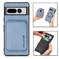 Чехол с магнитным держателем карт для Google Pixel 7 Pro (голубой)