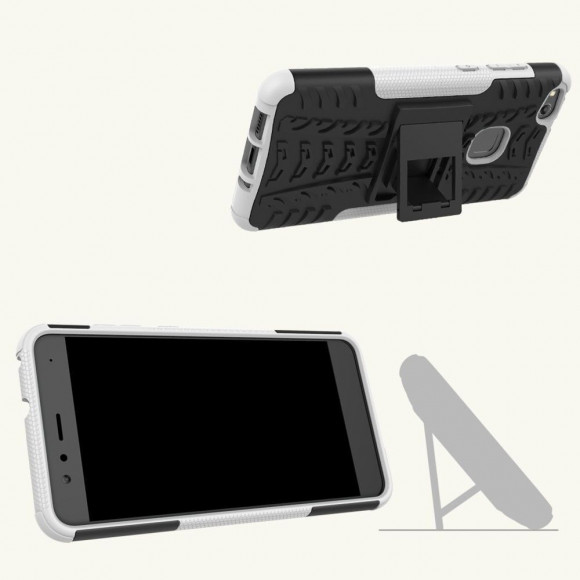 Чехол Hybrid Armor для Huawei P10 Lite (черный + белый)