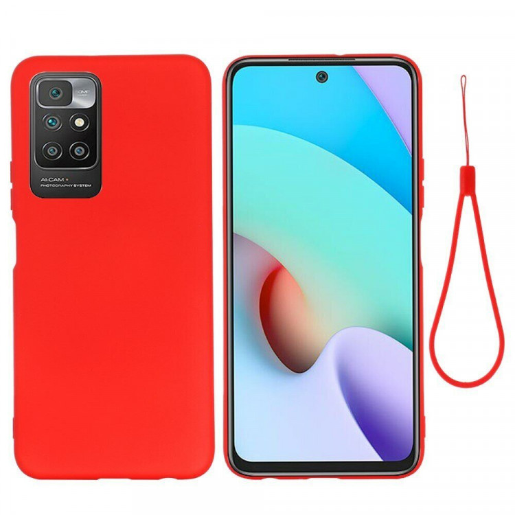 Силиконовый чехол Mobile Shell для Xiaomi Redmi 10 / Redmi 10 2022 (красный)