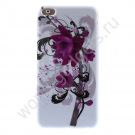 Чехол из мягкого пластика для iPhone 6 Plus (Лотус)