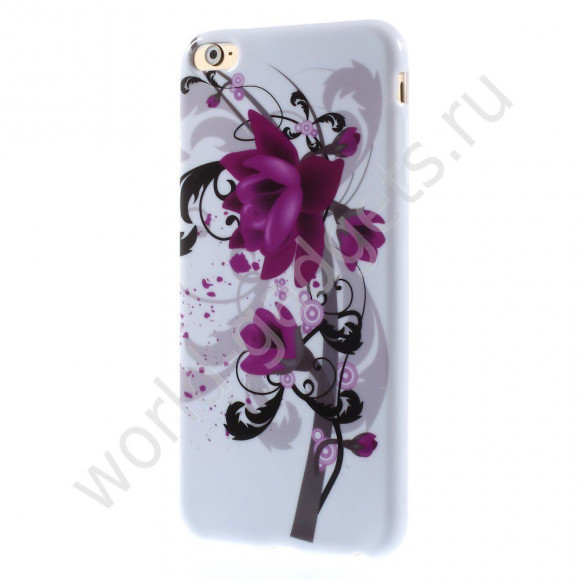 Чехол из мягкого пластика для iPhone 6 Plus (Лотус) Чехол из мягкого пластика для iPhone 6 Plus (Лотус)