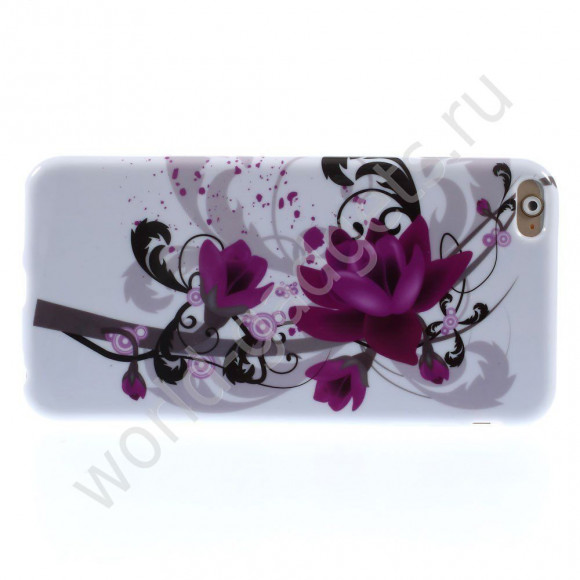 Чехол из мягкого пластика для iPhone 6 Plus (Лотус) Чехол из мягкого пластика для iPhone 6 Plus (Лотус)