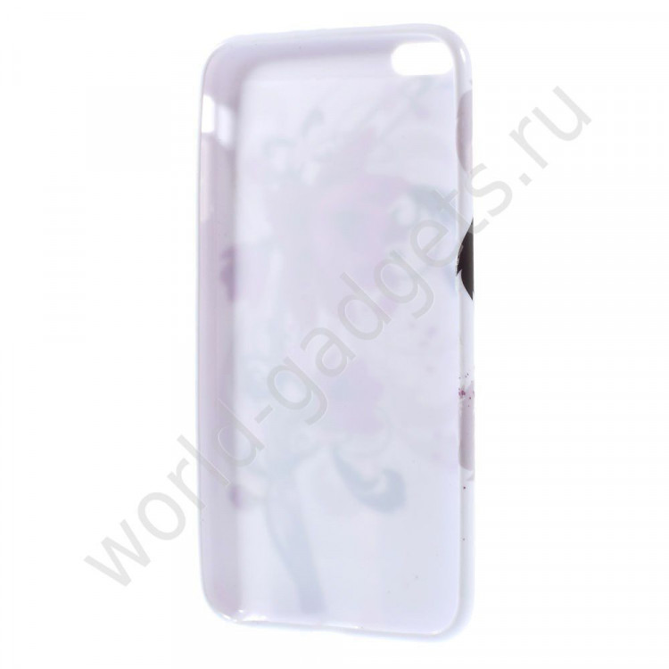 Чехол из мягкого пластика для iPhone 6 Plus (Лотус)