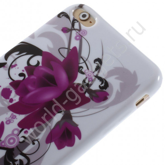 Чехол из мягкого пластика для iPhone 6 Plus (Лотус) Чехол из мягкого пластика для iPhone 6 Plus (Лотус)