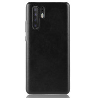 Кожаная накладка-чехол Litchi Texture для Huawei P30 Pro (черный)