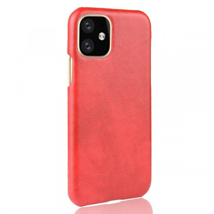 Кожаная накладка-чехол для iPhone 11 Pro (красный)
