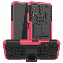 Чехол Hybrid Armor для Huawei P40 lite (черный + розовый)