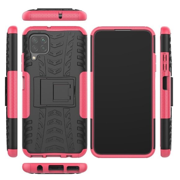 Чехол Hybrid Armor для Huawei P40 lite (черный + розовый)