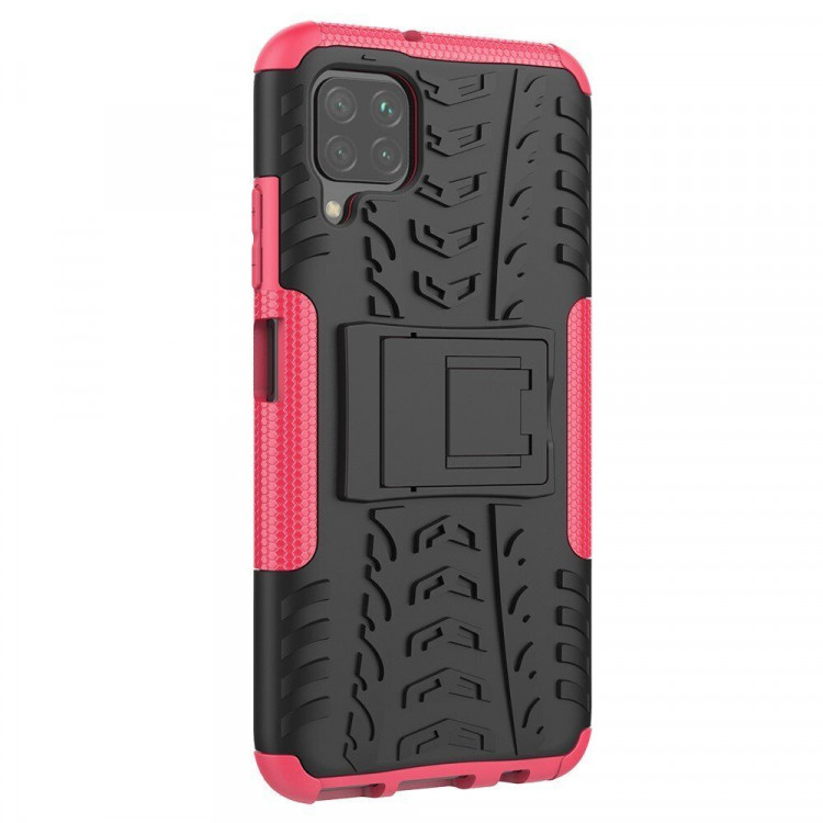 Чехол Hybrid Armor для Huawei P40 lite (черный + розовый)