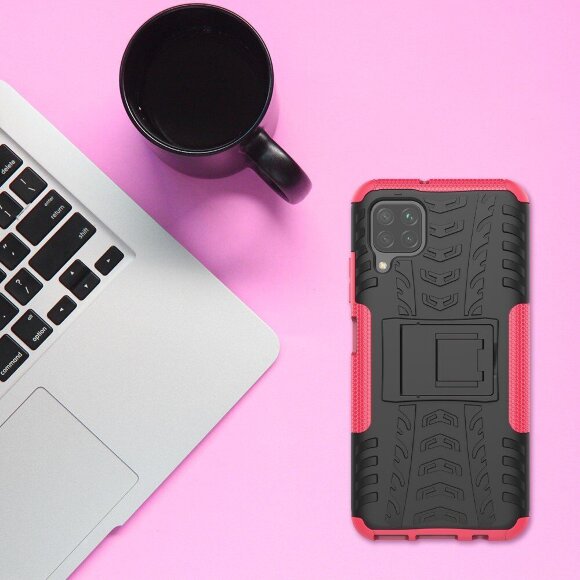 Чехол Hybrid Armor для Huawei P40 lite (черный + розовый)
