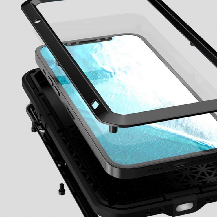 Гибридный чехол LOVE MEI для iPhone 12 Pro Max (желтый)