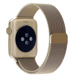 Миланский сетчатый браслет Luxury для Apple Watch 40 и 38мм (золото)