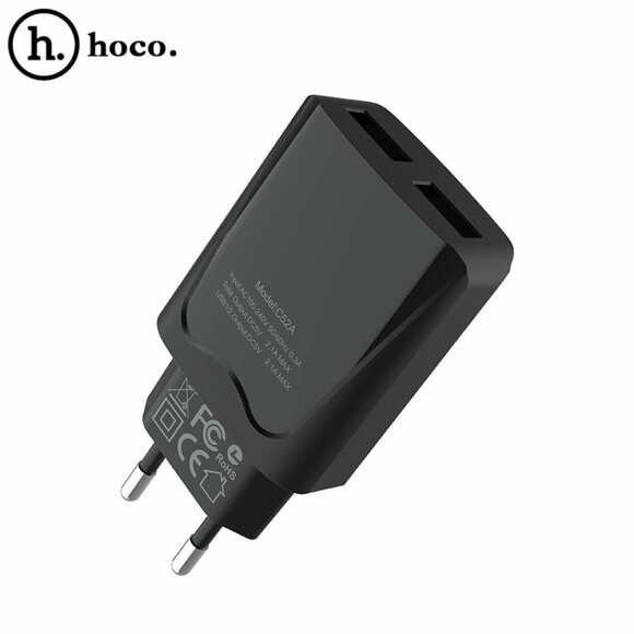 Зарядное устройство HOCO C52A Authority power dual port (черный)