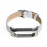 Кожаный ремешок для фитнес браслета Xiaomi Mi Band 2 (белый)