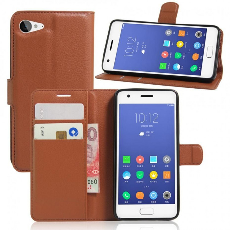 Чехол с визитницей для Lenovo ZUK Z2  (коричневый)