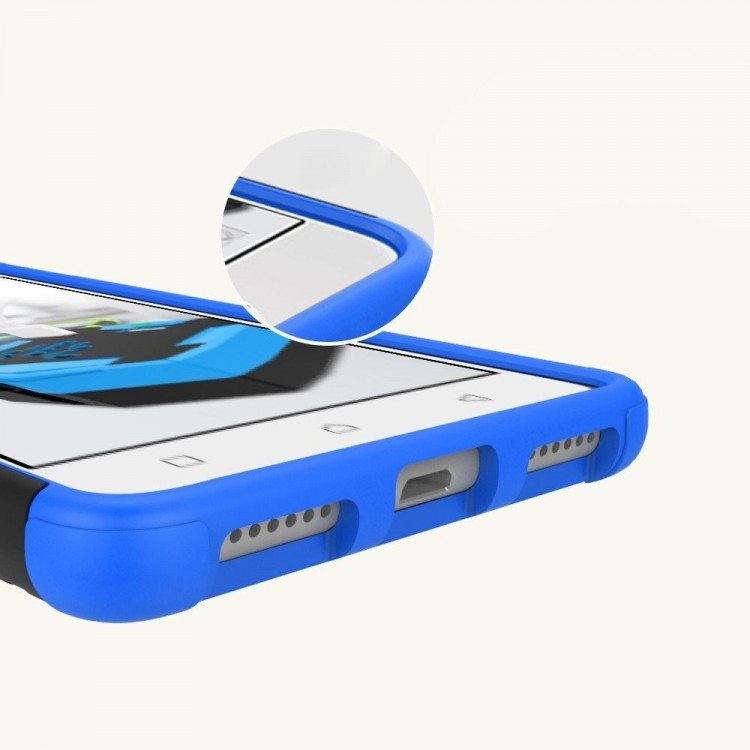 Чехол Hybrid Armor для Lenovo K6 Note (черный + голубой)