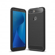 Чехол-накладка Carbon Fibre для Asus ZenFone Max Plus (M1) ZB570TL (черный)