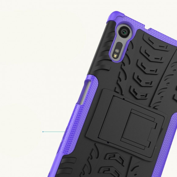 Чехол Hybrid Armor для Sony Xperia XZ / XZs (черный + фиолетовый) Чехол Hybrid Armor для Sony Xperia XZ / XZs (черный + фиолетовый)