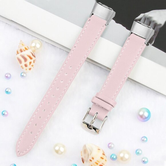 Кожаный ремешок для Samsung Galaxy Fit E SM-R375 (розовый)