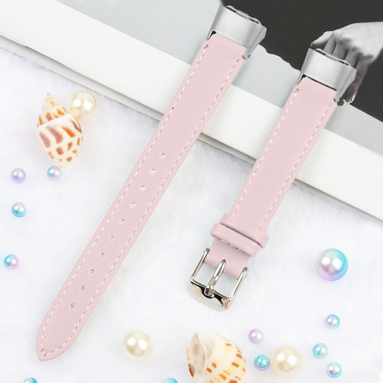 Кожаный ремешок для Samsung Galaxy Fit E SM-R375 (розовый)