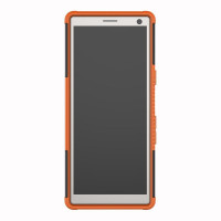 Чехол Hybrid Armor для Sony Xperia 10 (черный + оранжевый)