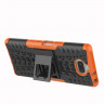 Чехол Hybrid Armor для Sony Xperia 10 (черный + оранжевый)