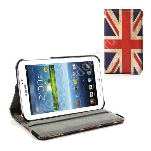 Поворотный чехол Retro Union Jack Flag для Samsung Galaxy Tab 3 / P3200 (7.0")