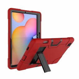 Гибридный TPU чехол для Samsung Galaxy Tab S6 Lite (красный + черный)