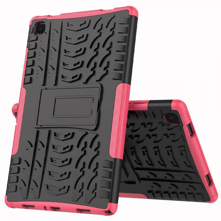 Чехол Hybrid Armor для Samsung Galaxy Tab A7 (2020), Galaxy Tab A7 (2022) SM-T500, SM-T505, SM-T509 - 10,4 дюйма (черный + розовый)