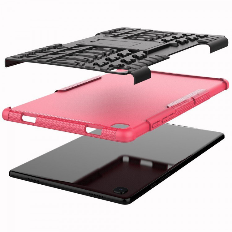 Чехол Hybrid Armor для Samsung Galaxy Tab A7 (2020), Galaxy Tab A7 (2022) SM-T500, SM-T505, SM-T509 - 10,4 дюйма (черный + розовый)