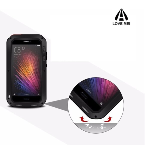 Гибридный чехол LOVE MEI для Xiaomi Mi5 (белый)