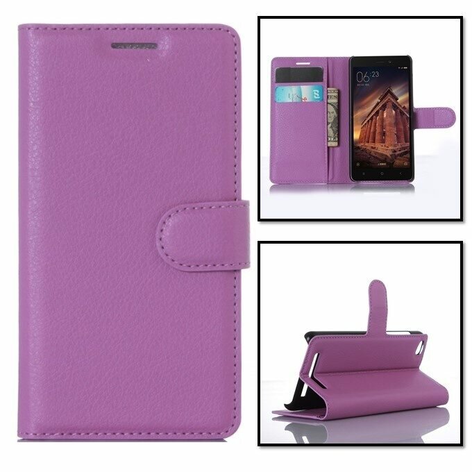 Чехол с визитницей для Xiaomi Redmi 3 (фиолетовый)