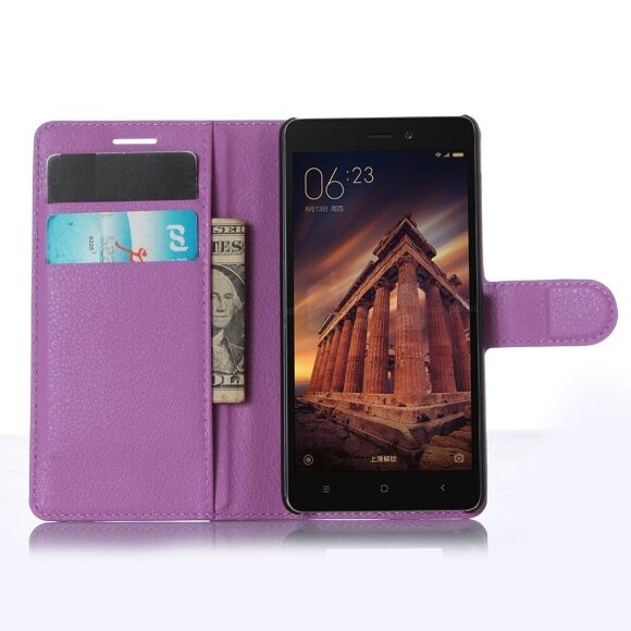 Чехол с визитницей для Xiaomi Redmi 3 (фиолетовый) Чехол с визитницей для Xiaomi Redmi 3 (фиолетовый)