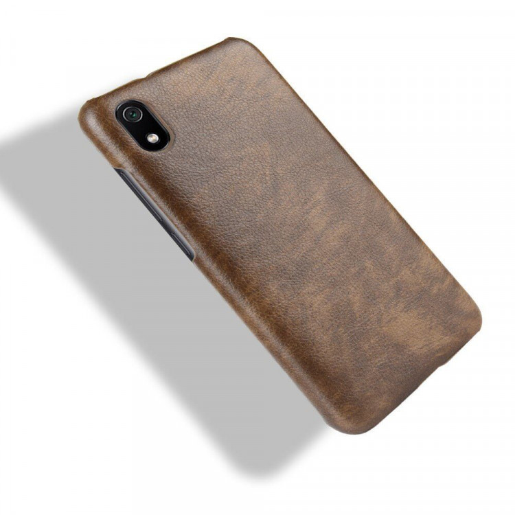 Кожаная накладка-чехол для Xiaomi Redmi 7A (коричневый)