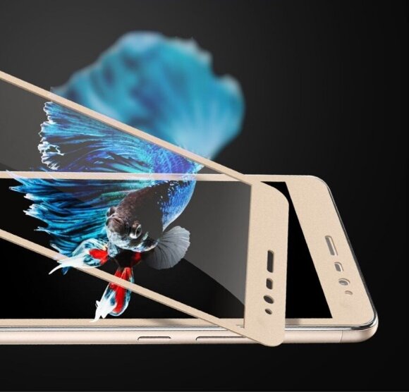 Защитное стекло 3D для Xiaomi Redmi Note 3 Pro Special Edition (золотой)