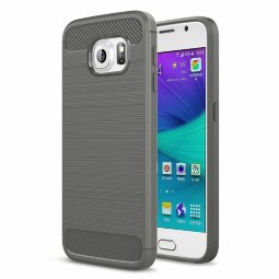 Чехол-накладка Carbon Fibre для Samsung Galaxy S6 (серый)